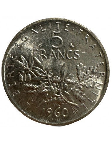 5 X 5 Frs Argent Semeuse