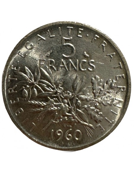 5 X 5 Frs Argent Semeuse