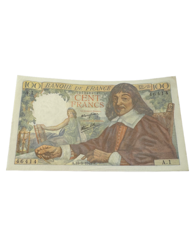 Billet 100 Francs Descartes F.27 – Mai 1942 –...