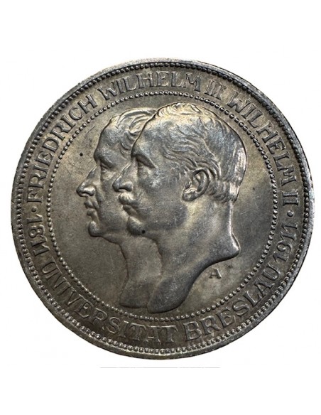 3 Mark Argent – Prusse Wilhelm II 1911 A – FDC