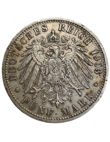 2 Mark Argent – Baden Friedrich I 1907 G – SUP