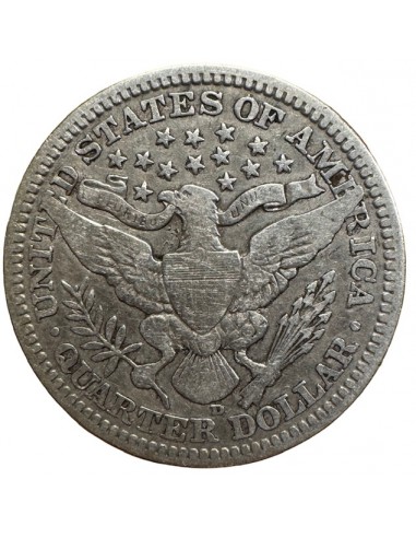 Quarter Dollar Argent – États-Unis Barber 1914...
