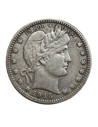 Quarter Dollar Argent – États-Unis Barber 1915...