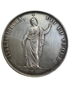 5 Lires Argent – Italie Lombardie 1848 M Milan 2