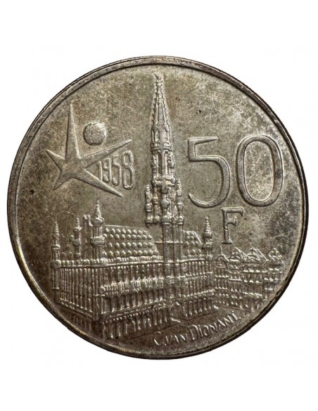 50 Francs Argent – Belgique Baudouin – Brussels World Fair 1958