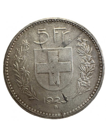 5 Francs Argent – Suisse Confœderatio Helvetica 1923 B (Berne)