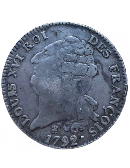 Écu 6 Livres en argent – Constitution – Louis XVI – 1792 I Limoges – 2ᵉ semestre – TTB/SUP – Rare