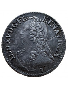 1/5 Écu en argent – Louis XV – Aux branches d’olivier –...