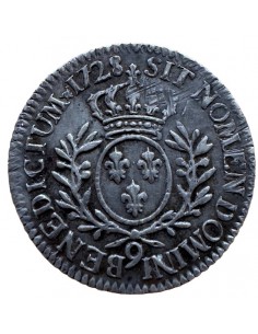 1/5 Écu en argent – Louis XV – Aux branches d’olivier –... 2