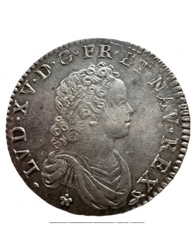 ½ Écu Argent – Louis XV – 1716 B Rouen –...