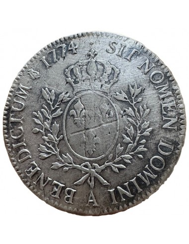 Écu en argent – Louis XV – 1774 A Paris – À la...