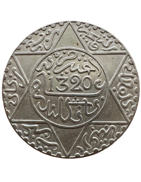2 ½ Dirham Argent – Maroc AH 1321 (1903) – ¼ Rial – TTB/SUP