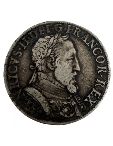 TESTON en Argent Henri II – Buste lauré 1er type – 1554 A Paris – TTB
