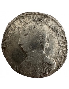 TESTON Argent Charles IX – 1564 H La Rochelle – Variété...
