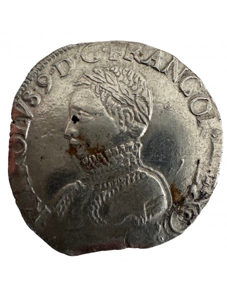 TESTON Argent Charles IX – 1564 L Bayonne – 4ᵉ type aux 2 K – Variété 9 – SUP