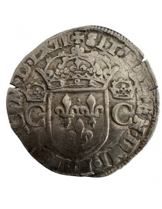 TESTON Argent Charles IX – 1562 – Variété VIIII –... 2