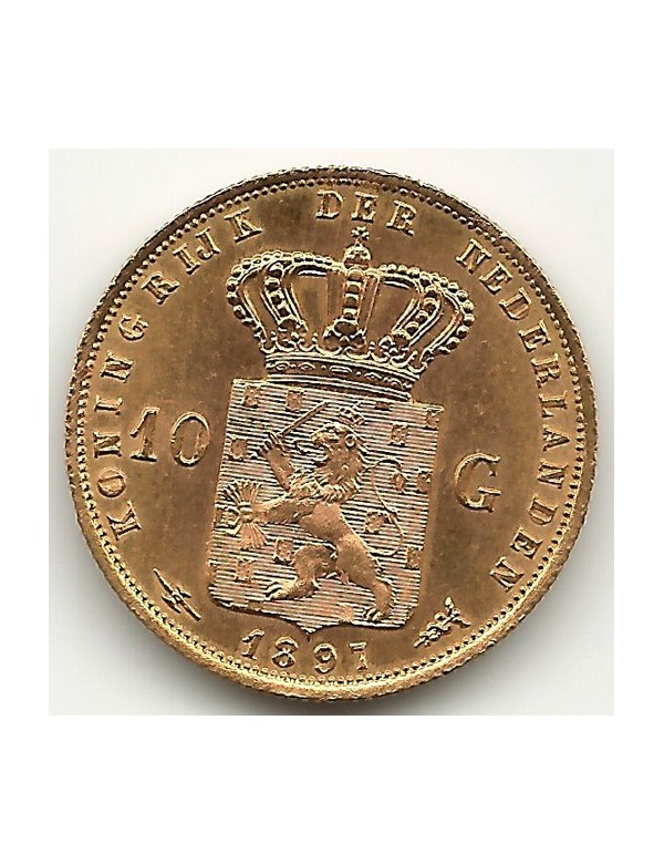 10 Florins - Wilhelmina - 1897